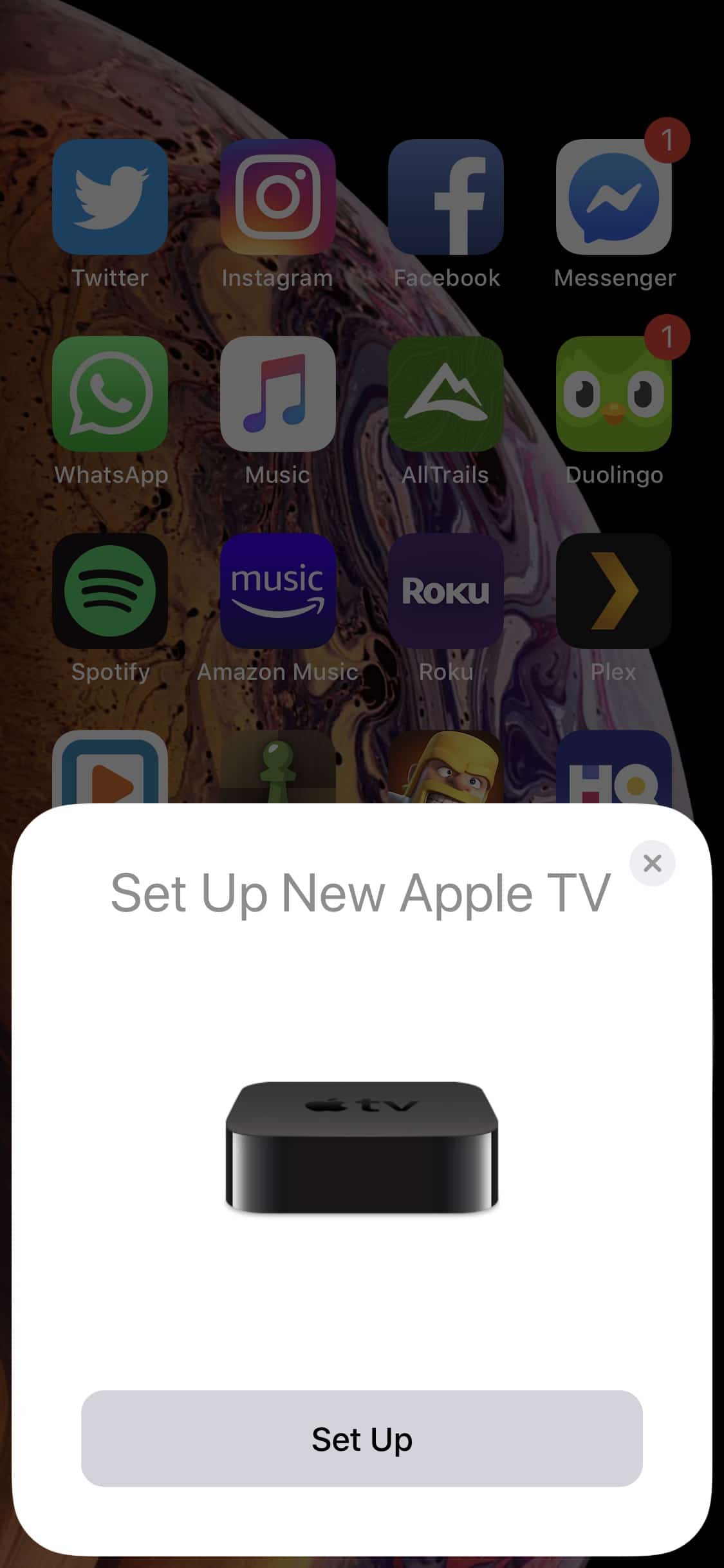 Set up Apple TV 4K on iOS